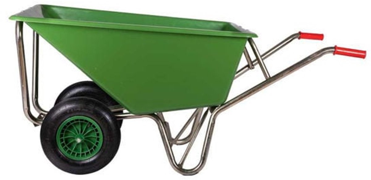 MM Kruiwagen 160 Liter Poly Met Verzinkt Onderstel 2-wiel