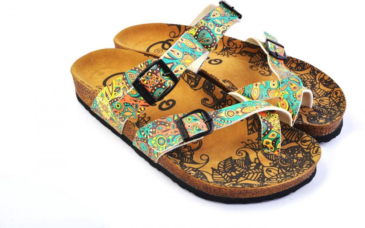 GOBY Mandala Flow Dames Sandalen Vegan Handmade