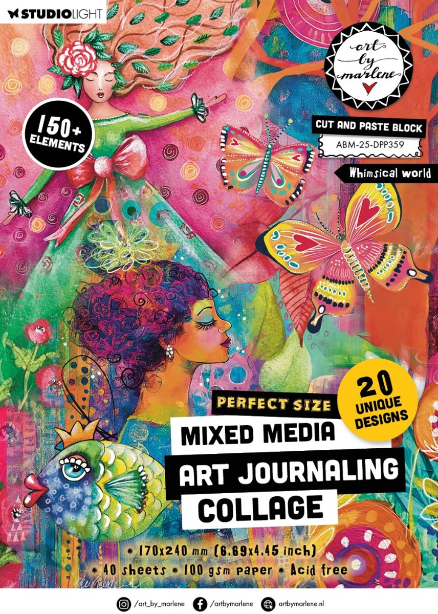 Cut and paste book Whymsical world - ABM 25 collection nr. 359