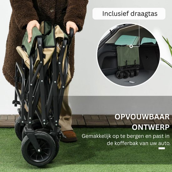 CLGP® Bolderkar Opvouwbaar - Bolderwagen Luchtbanden - Bolderkarren - 100kg Draagvermogen van CLGP — afbeelding 3