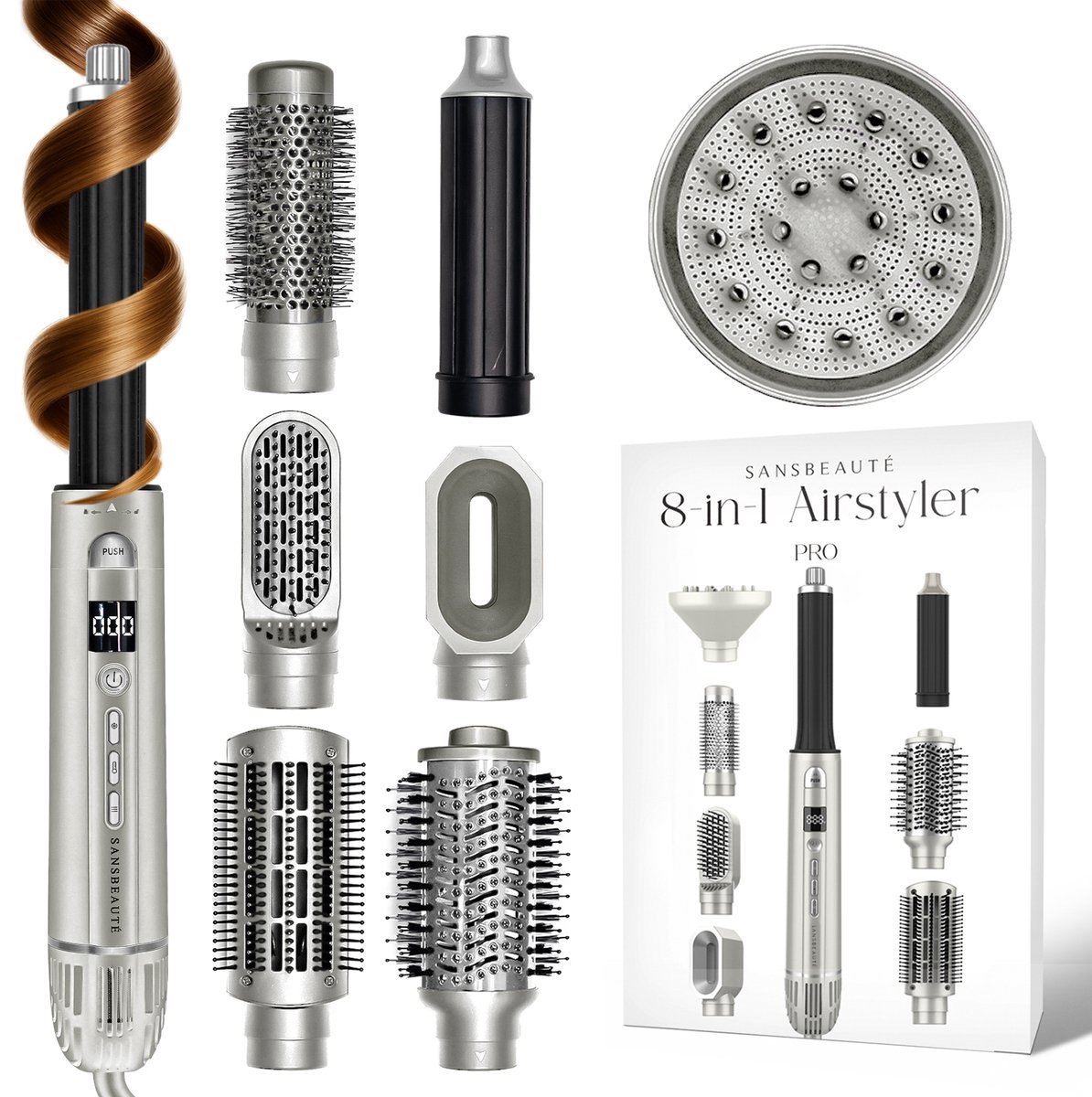 Sansbeauté 8-in-1 Airstyler met diffuser