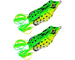 S&D | Kunstaas Kikker - 2 stuks - 13g 8cm - Roofvissen - Topwater Floater - Softbait