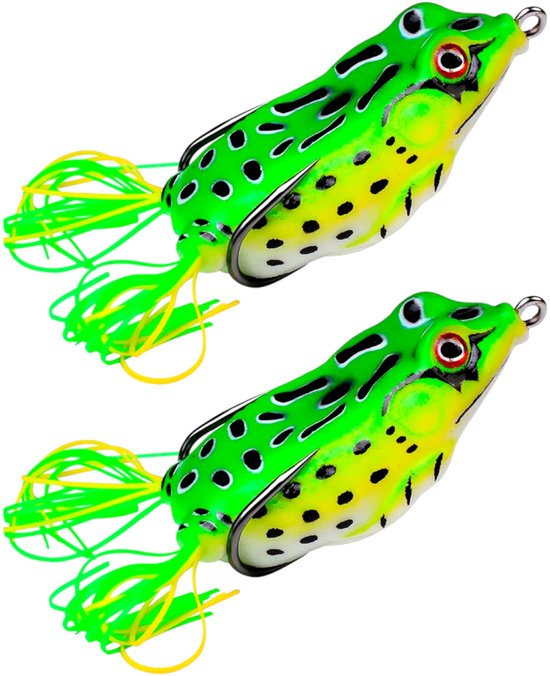 S&D - Leurre Leurres Grenouille - 2 pièces - 13g 8cm - Pêche carnassier - Flotteur de surface - Leurre souple