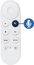 Ibley Afstandsbediening geschikt voor Google Chromecast HD/4K wit - Afstandsbediening - Remote control - Chromecast met Google TV - Chromecast 2020 en nieuwer