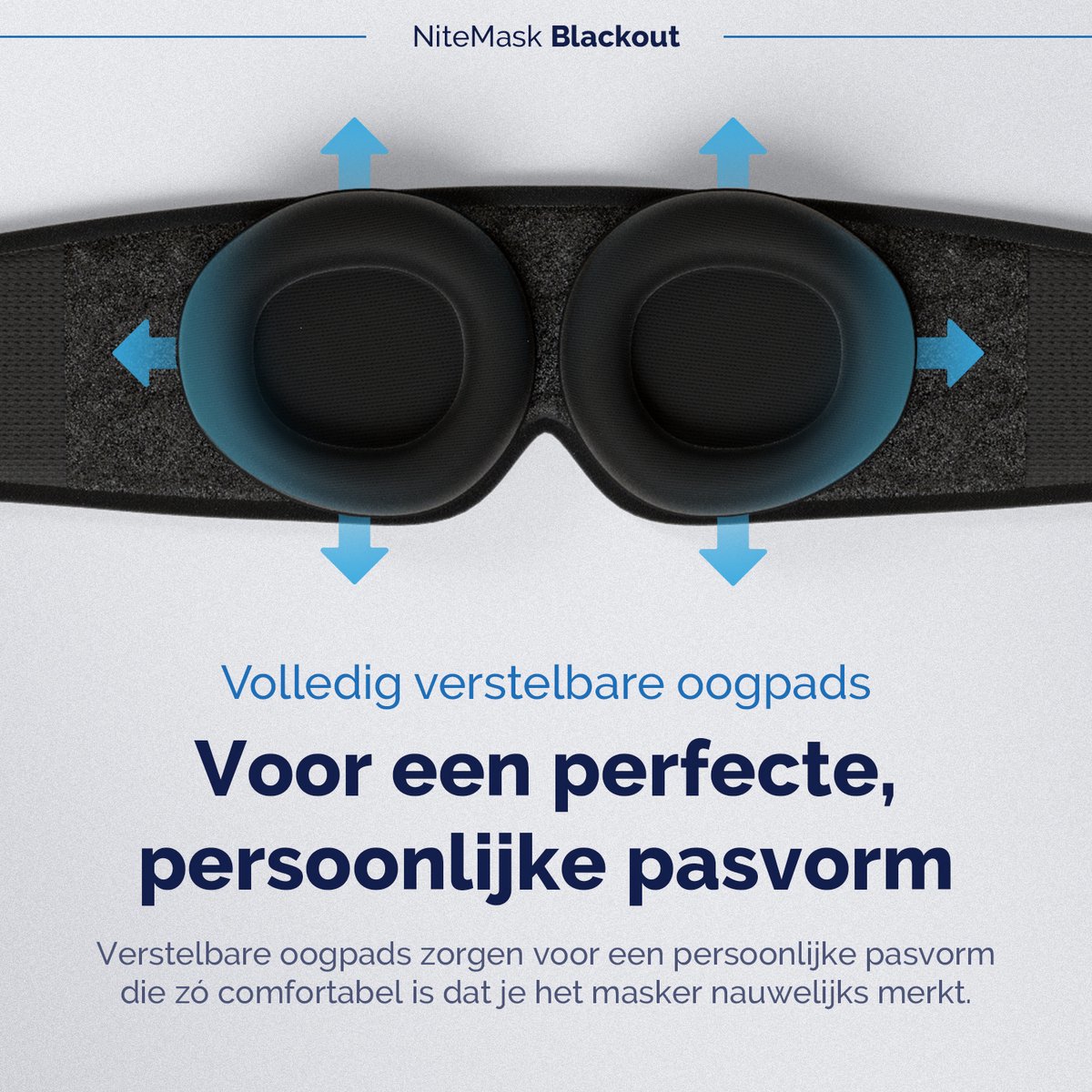 NiteMask Blackout - Ultiem Verduisterend Slaapmasker - Comfortabel & Zacht - Verstelbare oogpads — afbeelding 4
