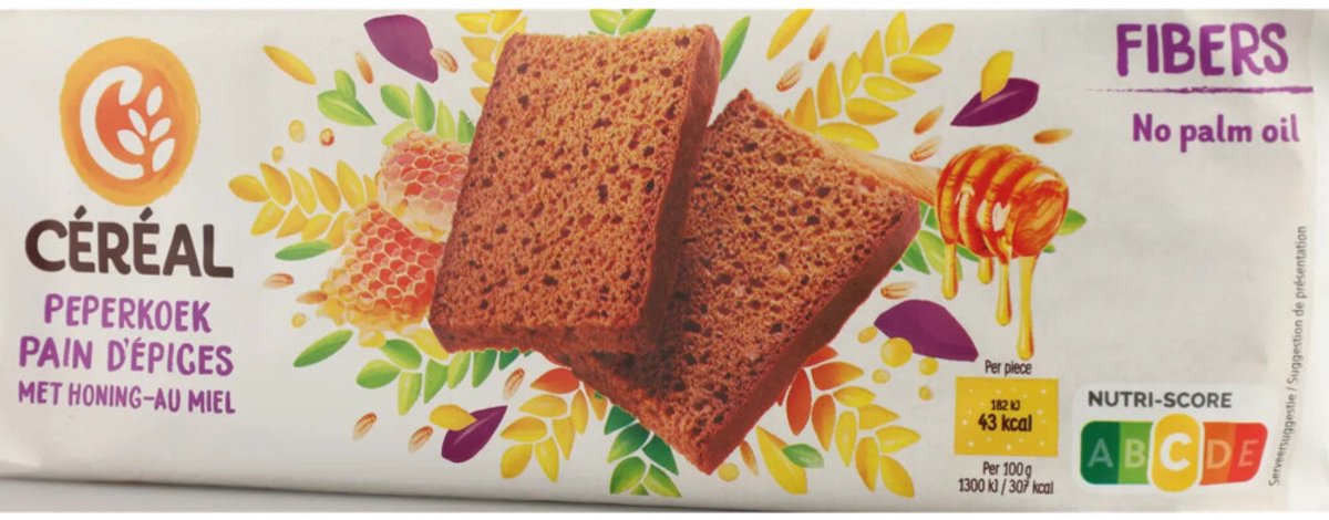 Céréal Ontbijtkoek Honing - 5 x 300 gr - Voordeelverpakking