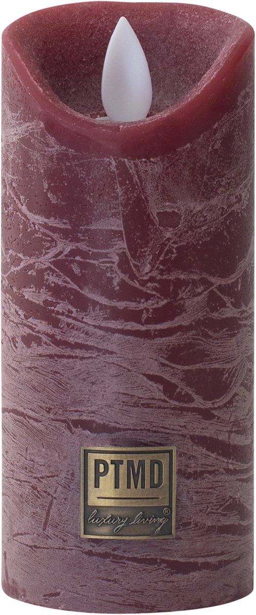 PTMD LED Light Candle rustic bordeaux moveable flame XS