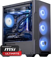 FlowUp x Powered By MSI - De "Ik hoor je" Game PC - Ryzen 5 - RTX 5060 - 32 GB DDR4 RAM - 1 TB SSD - Waterkoeling