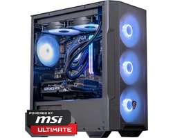FlowUp x Powered By MSI - De Ik hoor je Gaming PC - Don Kaaklijn - Ryzen 5 - RTX 5060 - 32 GB DDR4 RAM - 1 TB SSD - Waterkoeling