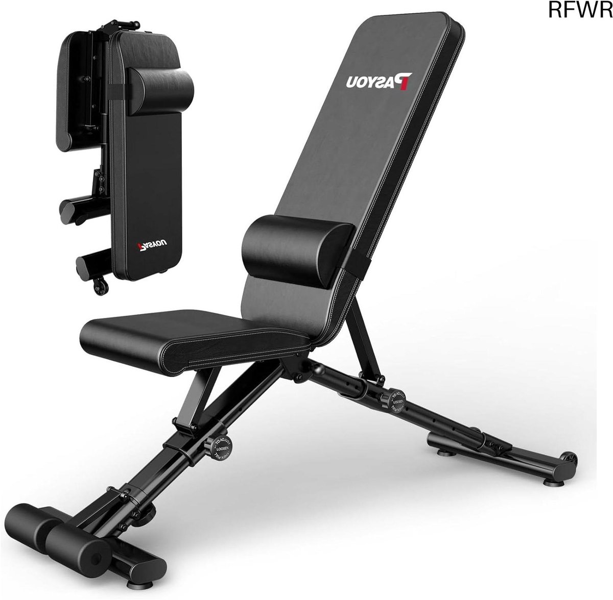 RFWR® Verstelbare Multifunctionele Halterbank voor Thuis | Opklapbare Trainingsbank tot 400KG