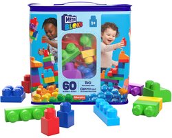 Mega Bloks Grote bouwtas - Bouwset met 60 grote bouwblokken