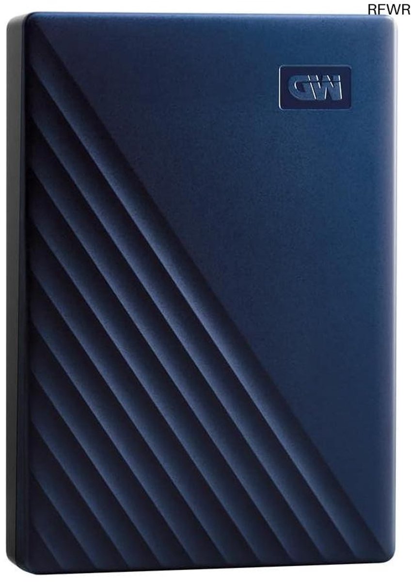 Image of RFWR® Draagbare harde schijf 5 TB - Slank ontwerp, Compatibel met Time Machine, USB-C en USB-A, Wachtwoordbeveiliging