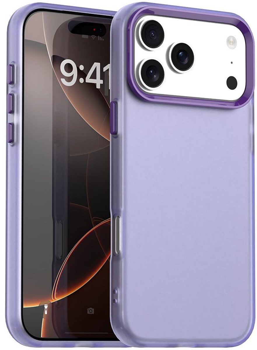 Mobigear Hoesje geschikt voor Apple iPhone 17 Pro Max Telefoonhoesje Hardcase | Mobigear Crystal Backcover | iPhone 17 Pro Max Case | Back Cover - Paars