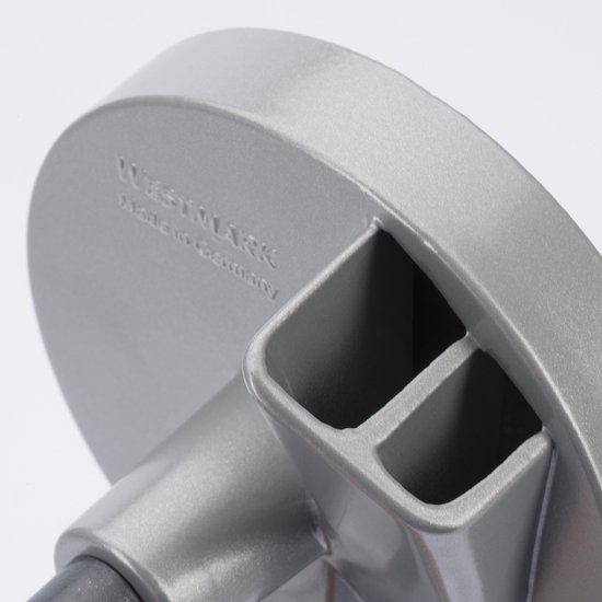 Westmark Bonensnijder met 2 snijopeningen, tafelmontage, roestvrij staal/aluminium, zilver, 11822260