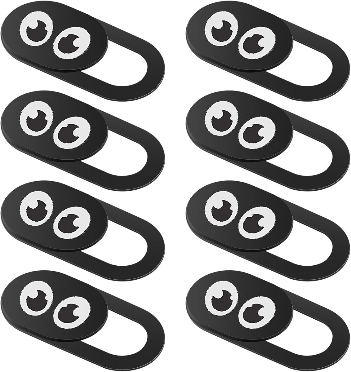 Image of 8 stuks webcam cover glijbaan, dunne telefoon camera cover laptop computer camera cover slide blocker slider lens cover protector beschermen privacy beveiliging past desktop pc tablet pad (oog)