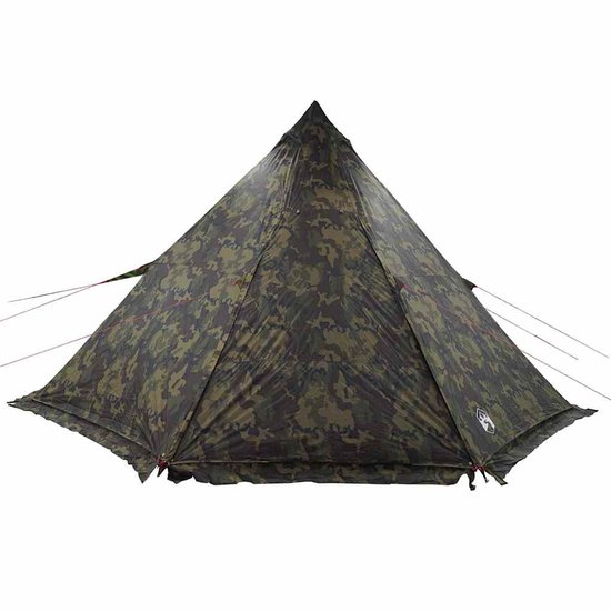 vidaXL Tipitent 6-persoons Camouflage Waterdicht Kampeerten - Tipi Tent - Familietent - Buitenslapen - Campinguitrusting van Vidaxl — afbeelding 4