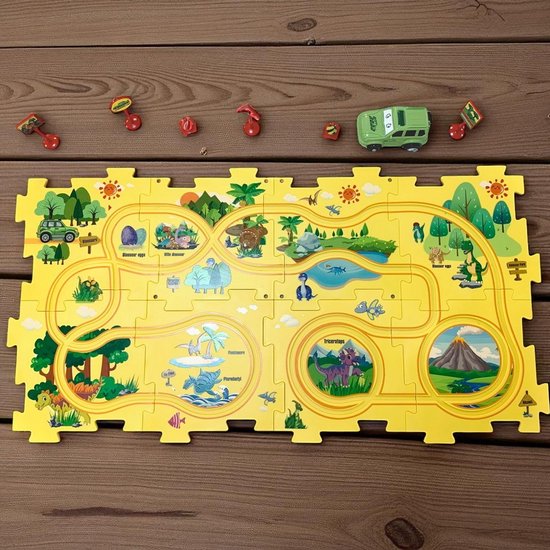 Klikkopers® - Puzzelbaan - Puzzel Kinderen - Racebaan Elektrisch - Speelgoedauto - Race Baan van Klikkopers — afbeelding 5