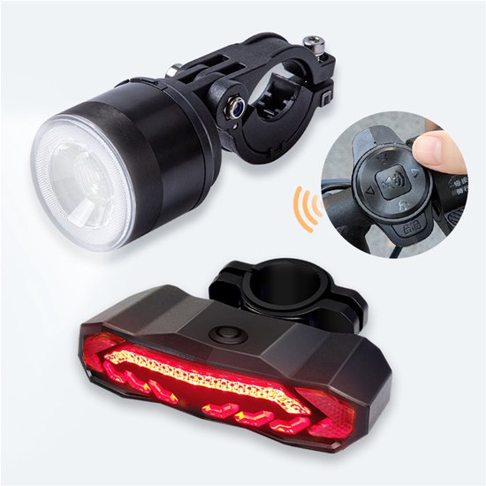 Fiets licht met Knipperlicht en Fietsalarm -Fietsbel- Richtingaanwijzer - Afstandsbediening - Anti Diefstal Alarm - Usb Oplaadbaar — afbeelding 5