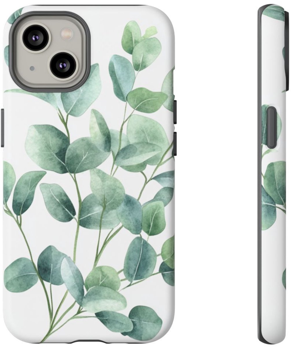 Aquarel Eucalyptusbladeren – Telefoonhoesje Geschikt voor iPhone 14
