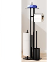 DailySupplies® Toiletbutler - Toiletrolhouder Staand - Zwart