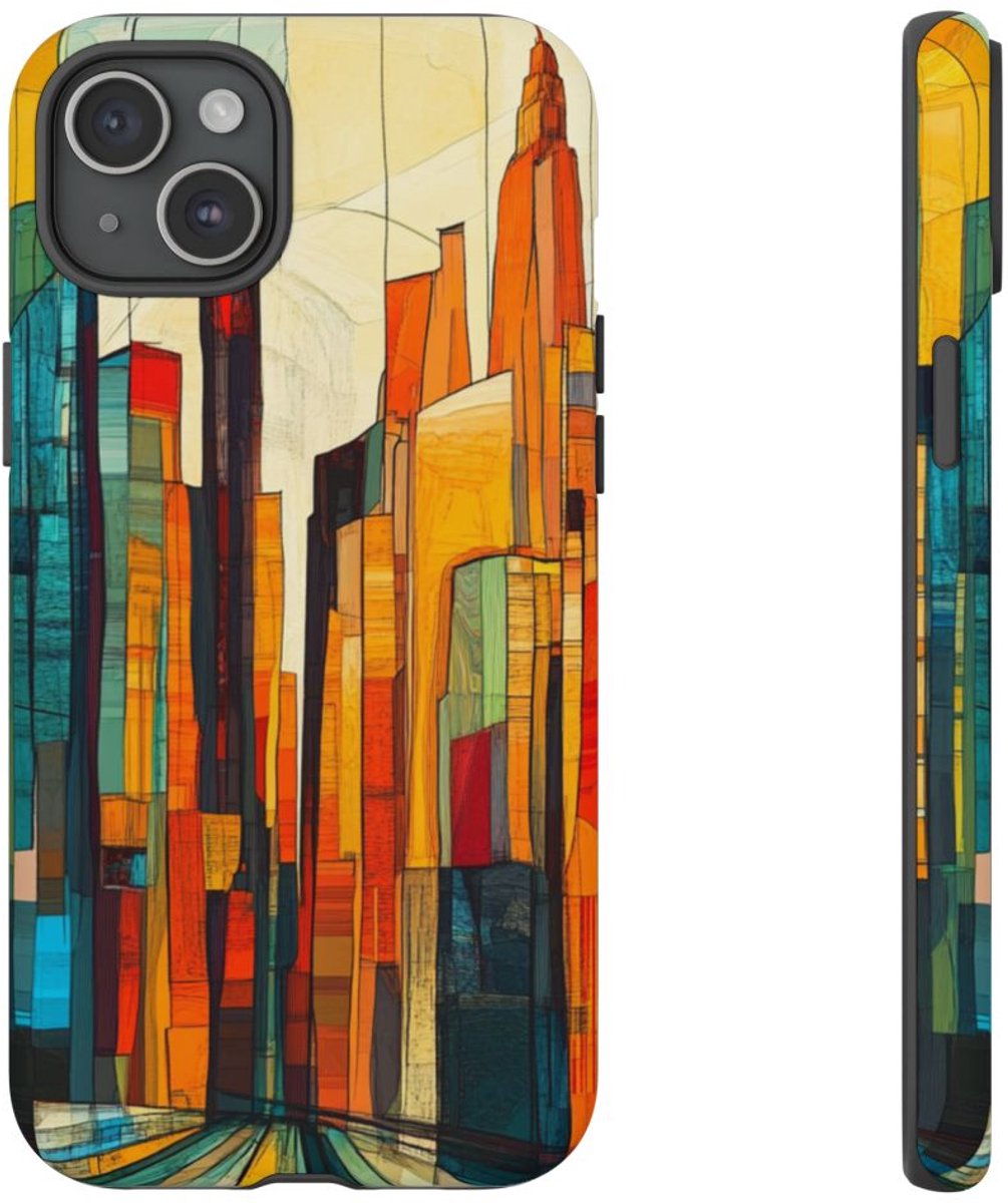 Abstracte Stedelijke Kunst – Telefoonhoesje Geschikt voor iPhone 15 Plus
