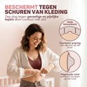 Beschermt tegen schuren van kleding. Voorkomt wrijving van stof op de huid. Afgeronde rand voorkomt krassen op de huid.