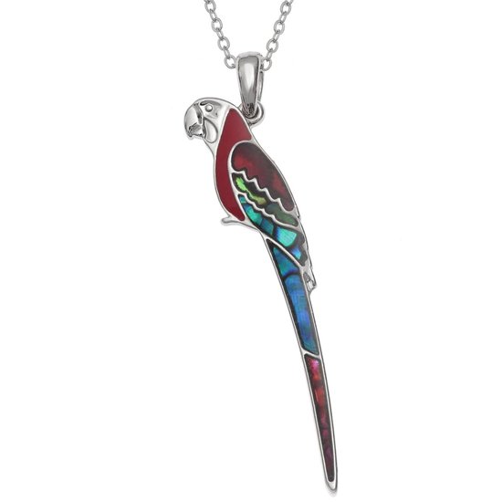 Tide Jewellery Paua Shell - Vogel Collectie - Red Macaw / Ara Papegaai Set - Tide Jewellery