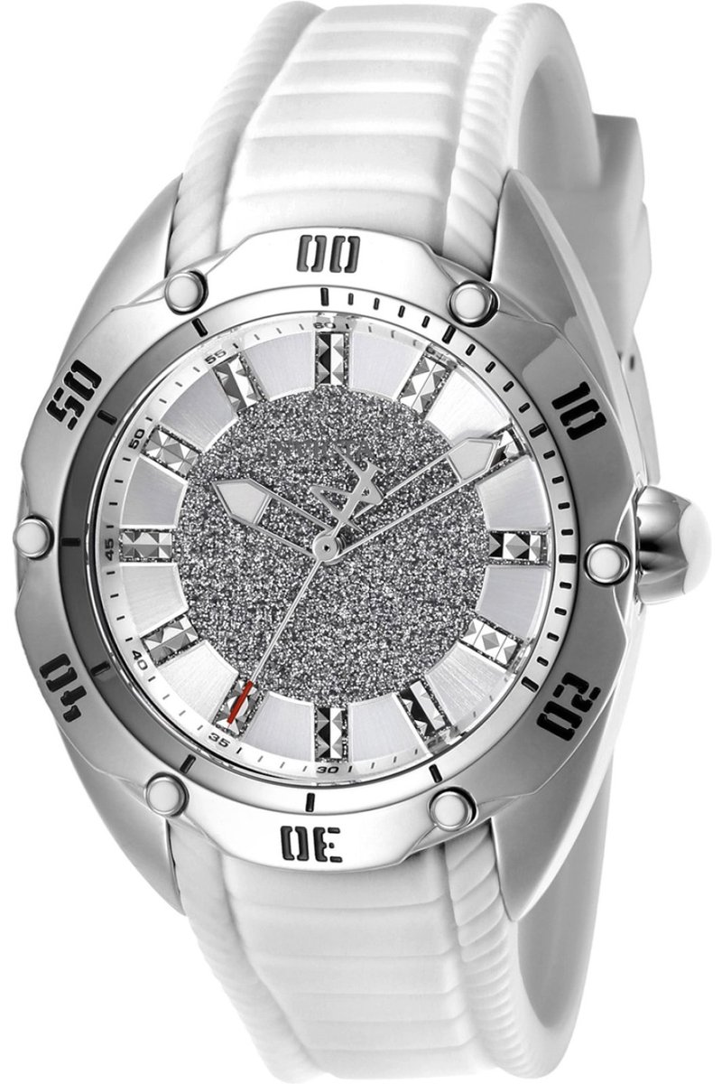 Invicta Venom 26154 Dames Horloge - Waterdicht - Analoog - Quartz Uurwerk - Roestvrij Staal met zilveren Wijzerplaat - 38mm