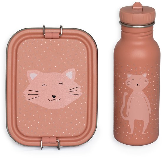 Trixie RVS Drinkfles Mrs. Cat Oudroze 500 ml Kopen | Dierdesign