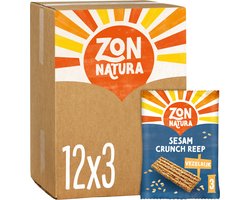 Zonnatura Sesam Crunch - Biologische Reep - Sesam -Crunch -12 x 3 x 50g