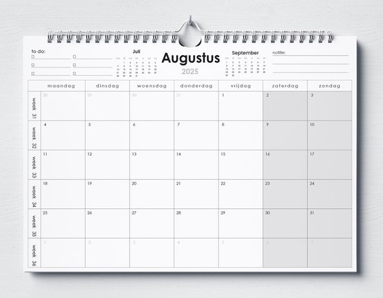 Huurdies® - 22 maanden kalender - A3+ - basic | bol