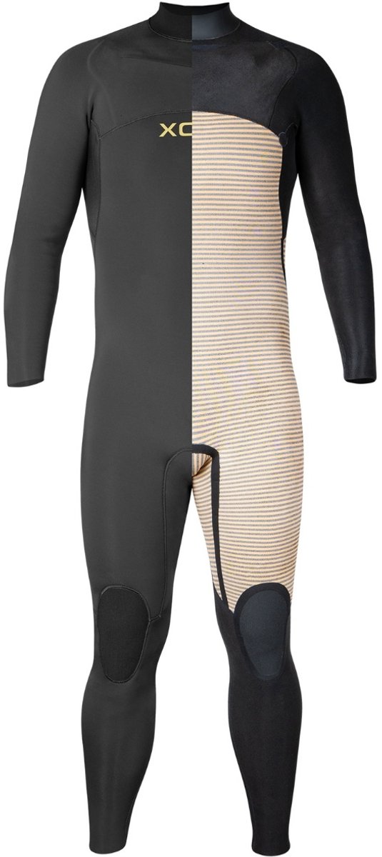 2026 Xcel Heren Comp 4/3mm Borst Ritssluiting Wetsuit - Black