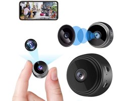 TuseRxln Camerabewaking-Babyfoon-1080P HD Nachtzicht 10M en 90° Groothoek-Wifi Mini Camera voor Binnen en Buiten-2.4G-1-Stuk