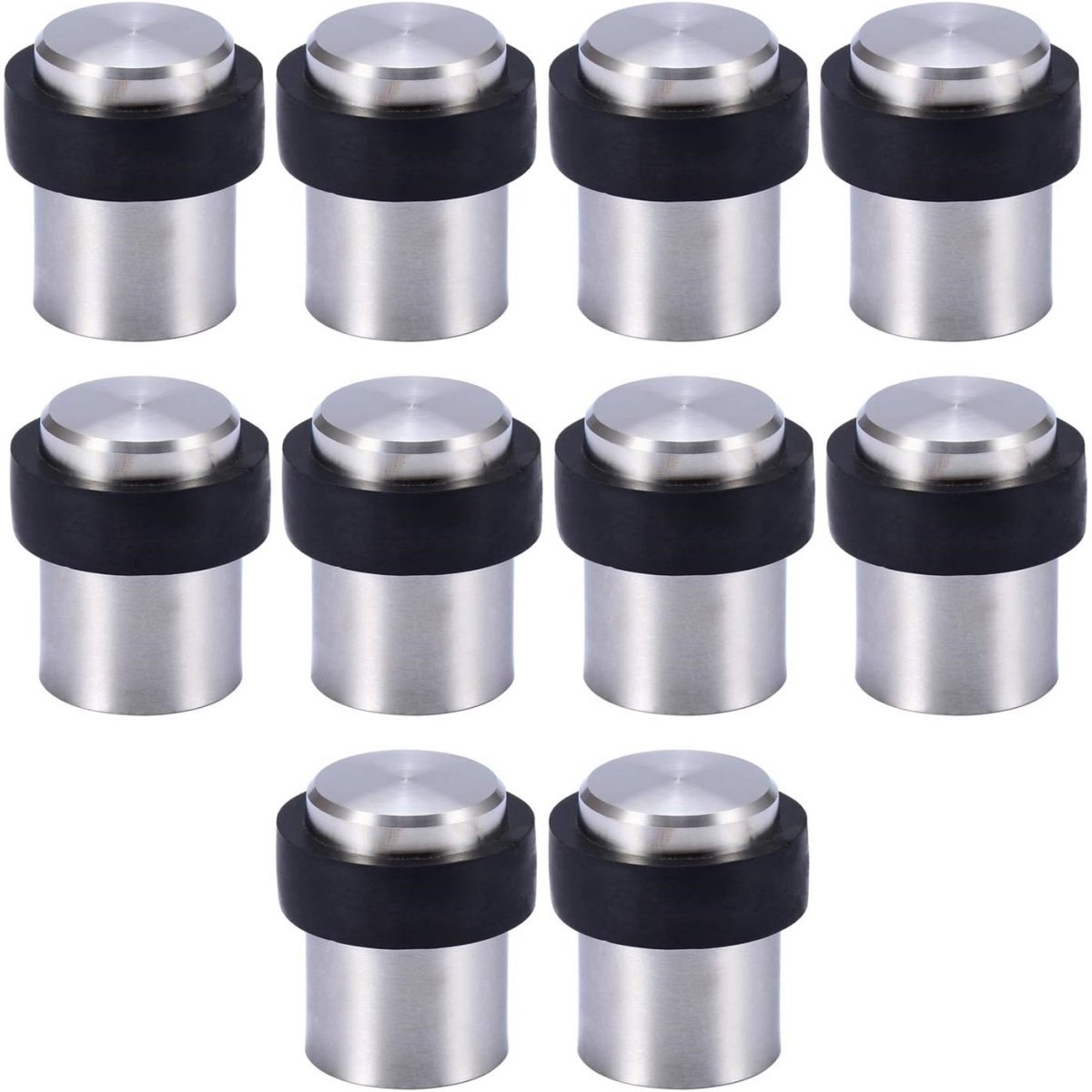 EXCITAT Deurstopper - Vloerdeurstopper - deurstoppers voor binnen - Massief roestvrijstalen deurstopper - 4,5 cm hoog - 10 stuks