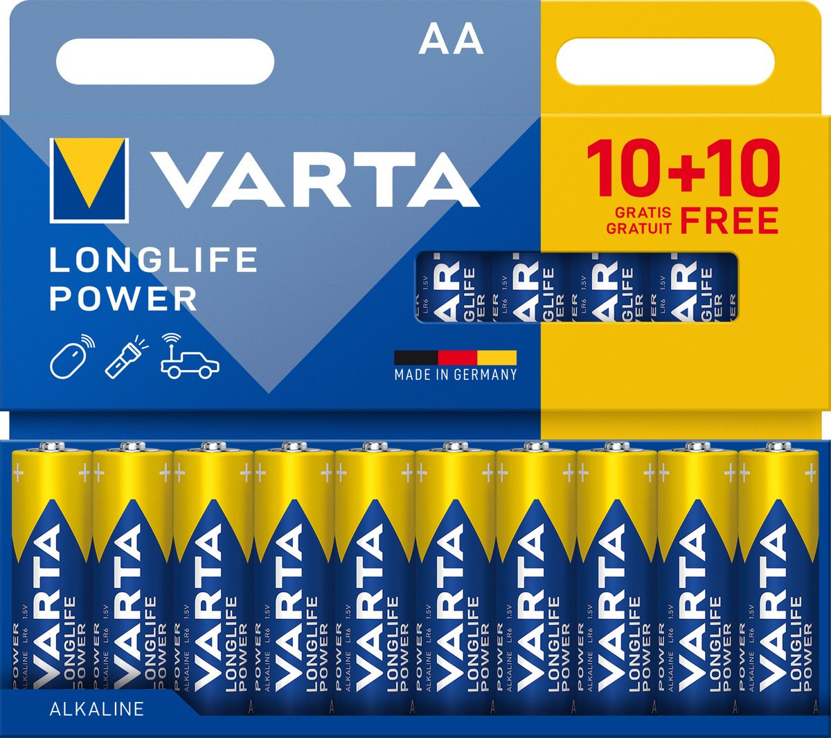 Varta Longlife Power AA batterijen