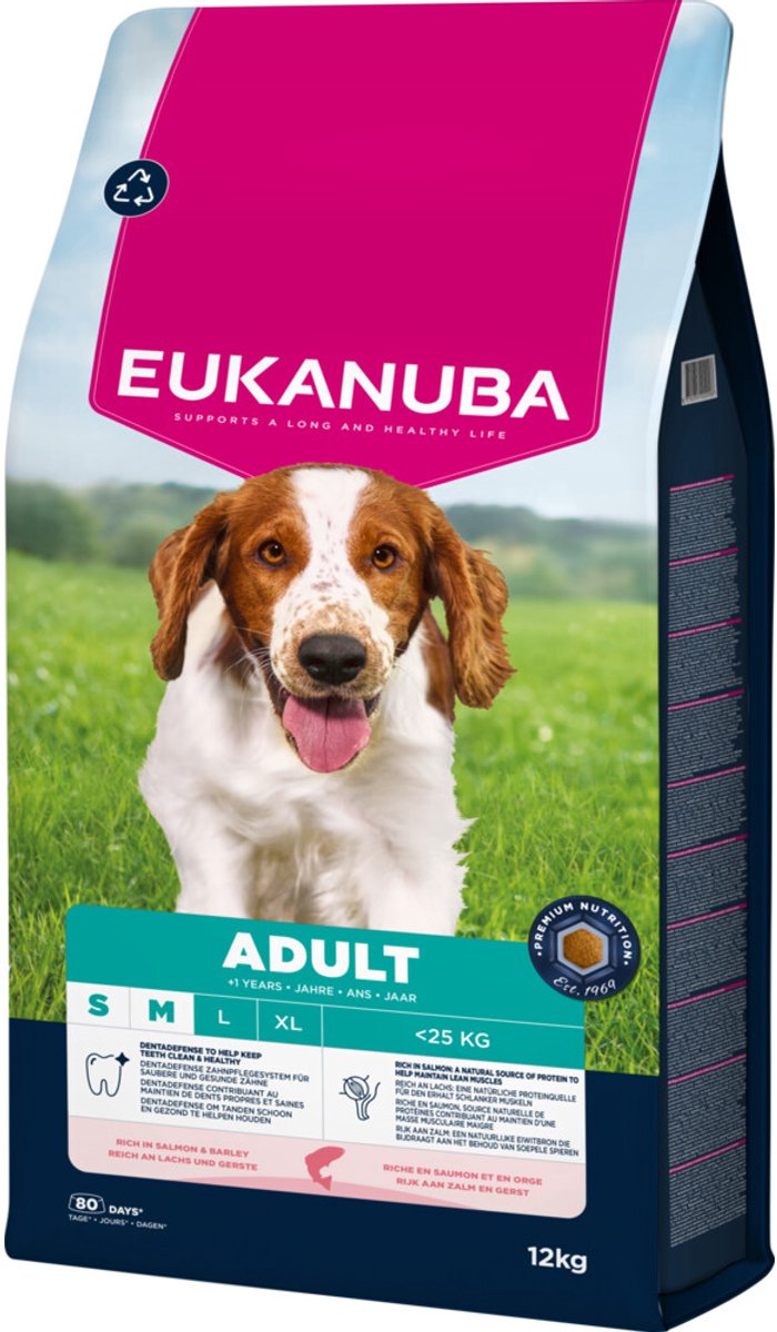 Eukanuba Life Care Dog Adult Small/Medium Hondenvoer Salmon & Barley 12 kg