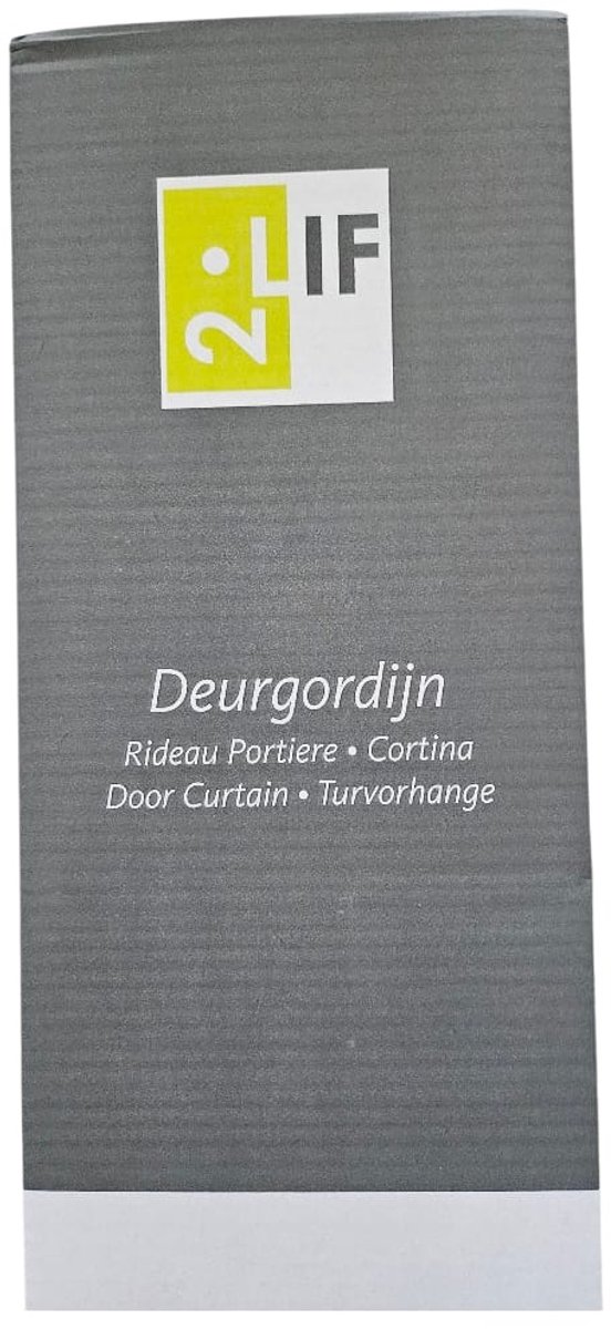 2LIF Martinique Grijs Vliegengordijn deur - 90 x 210 cm — afbeelding 2