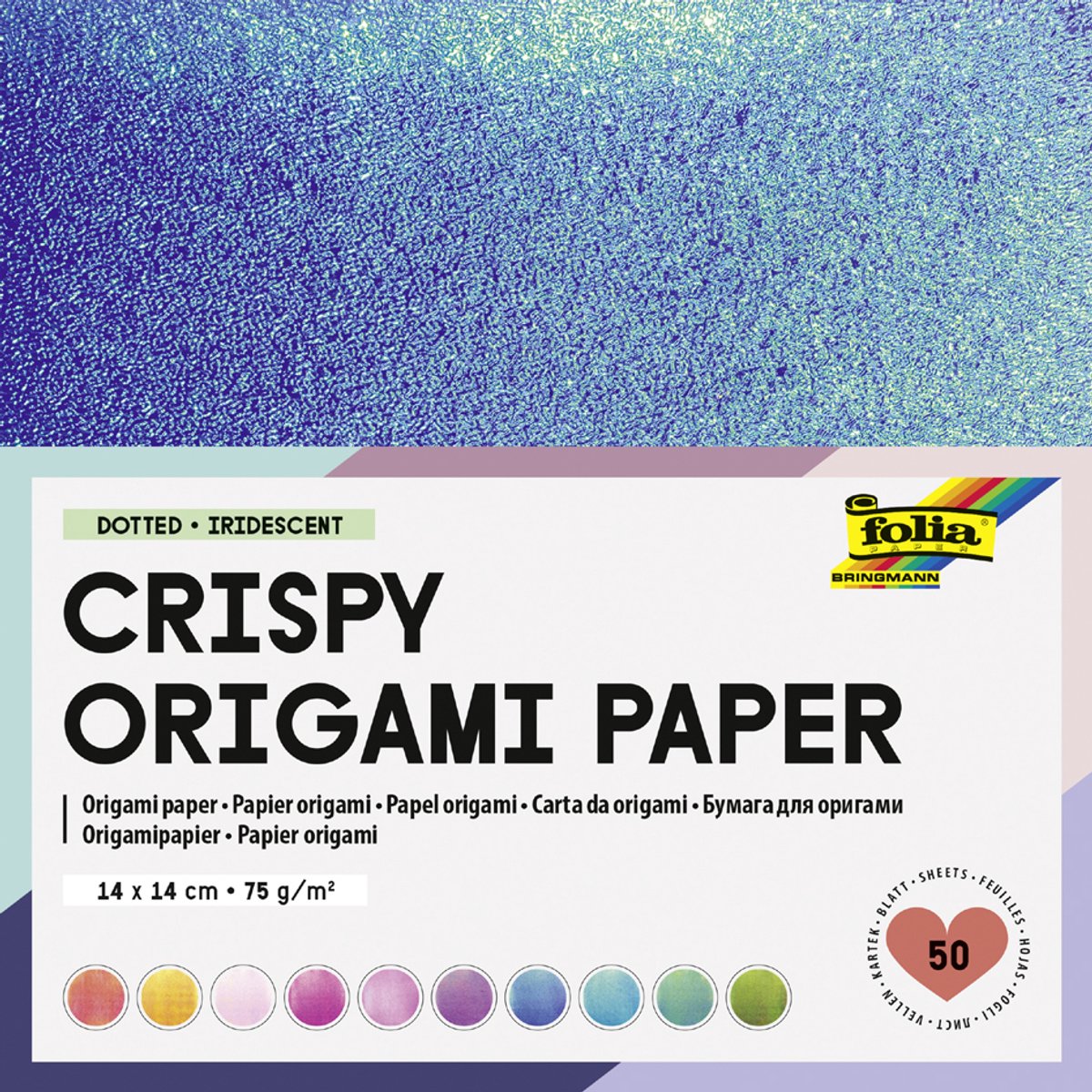 folia vouwblaadjes Crispy Origami Paper Stippenpreeg