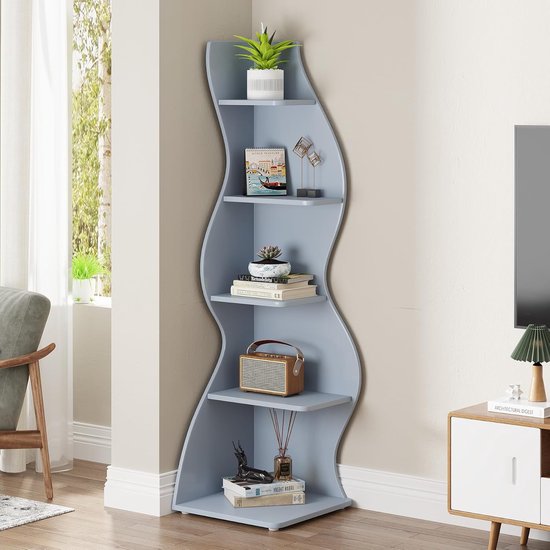 YGYQZ Roterende Boekenplank, 3-laags dennenhouten vloer staande boekenkast 360 display smalle boekenplank organizer opbergrek voor slaapkamer