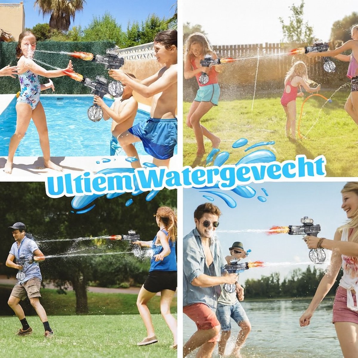Astravon Elektrisch Waterpistool - Automatisch Waterpistool - 8 meter bereik - Zomer Speelgoed - Watergevecht - Super Soaker - Oplaadbaar Waterpistool - Kinderplezier - Waterpret - Strand Speelgoed - Tuinspeelgoed - Elektrisch Speelgoed - Waterbattle — afbeelding 3