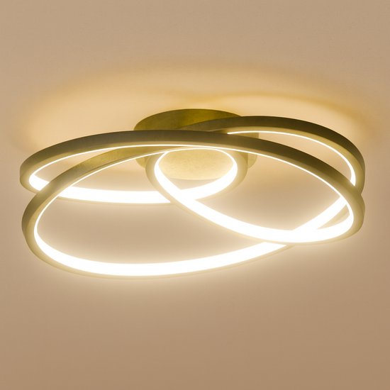 Nolt Plafondlamp - Plafonniere - LED Lamp dimbaar - 3000K - Industrieel - ⌀ 40cm - Zwart