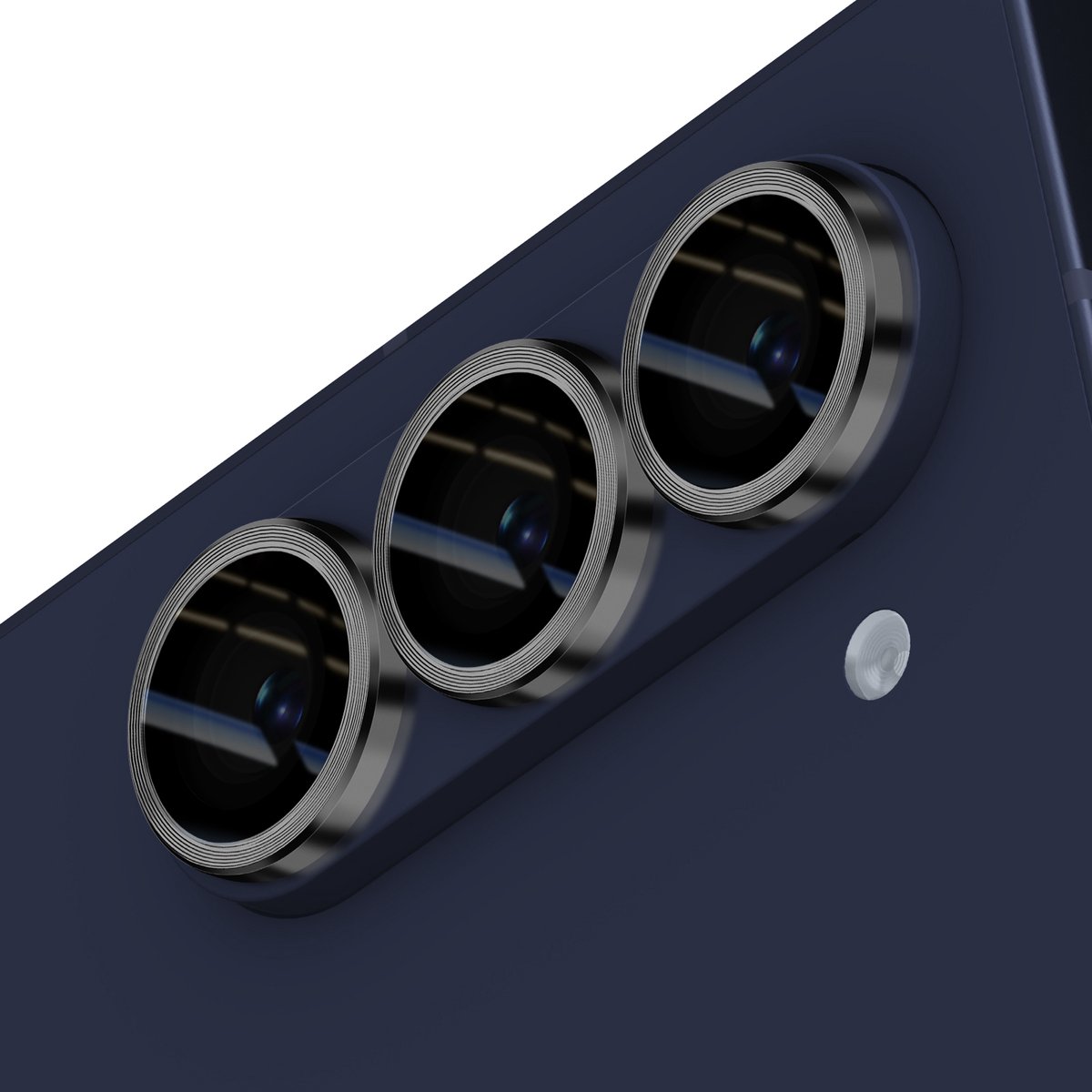 ENKAY, Beschermfolie voor achtercamera Geschikt voor Samsung Galaxy Z Fold 6 Hardheid 9H Contourmetaal, Zwart