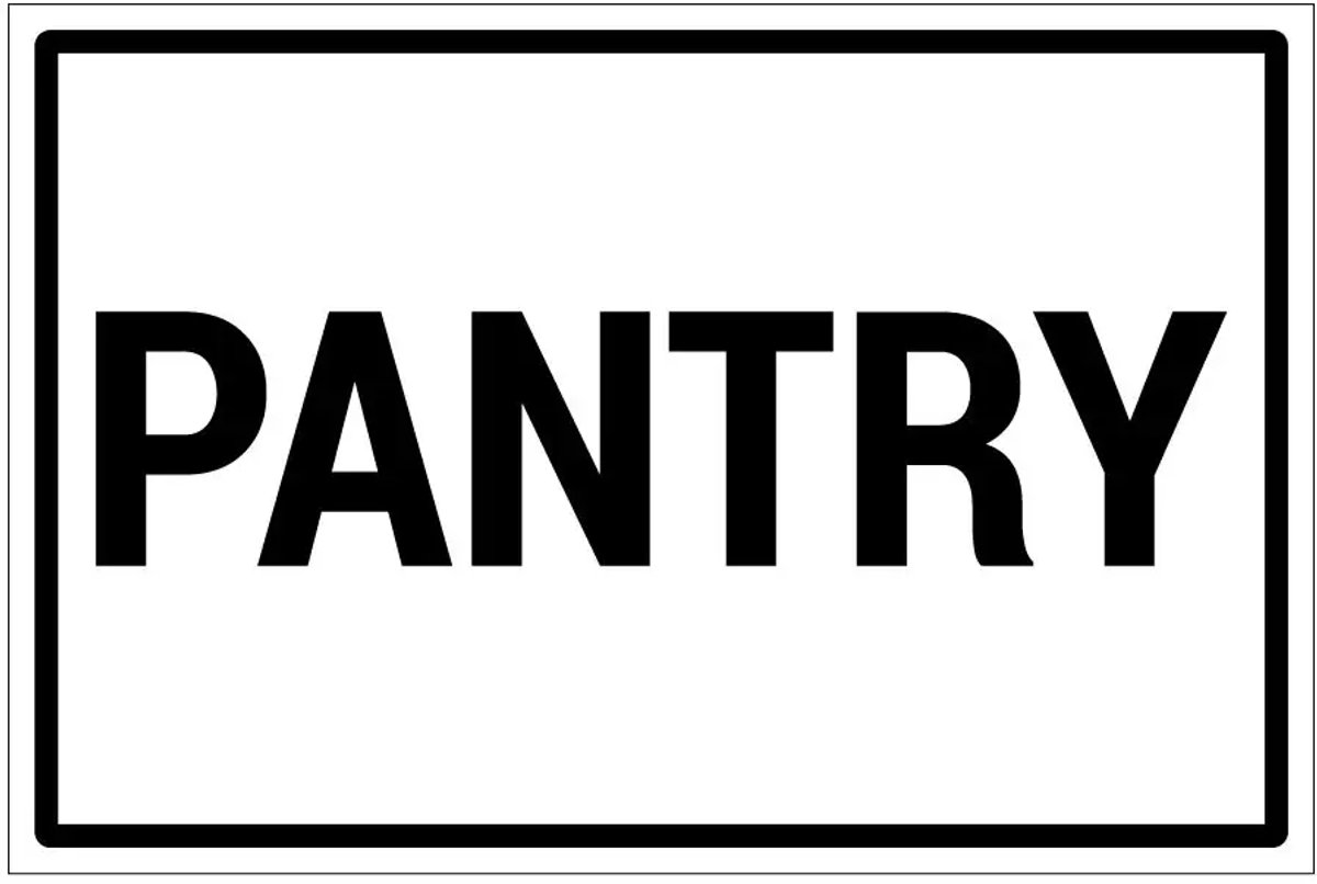 Pantry bord | gecoat dibond materiaal | 60 x 40 cm