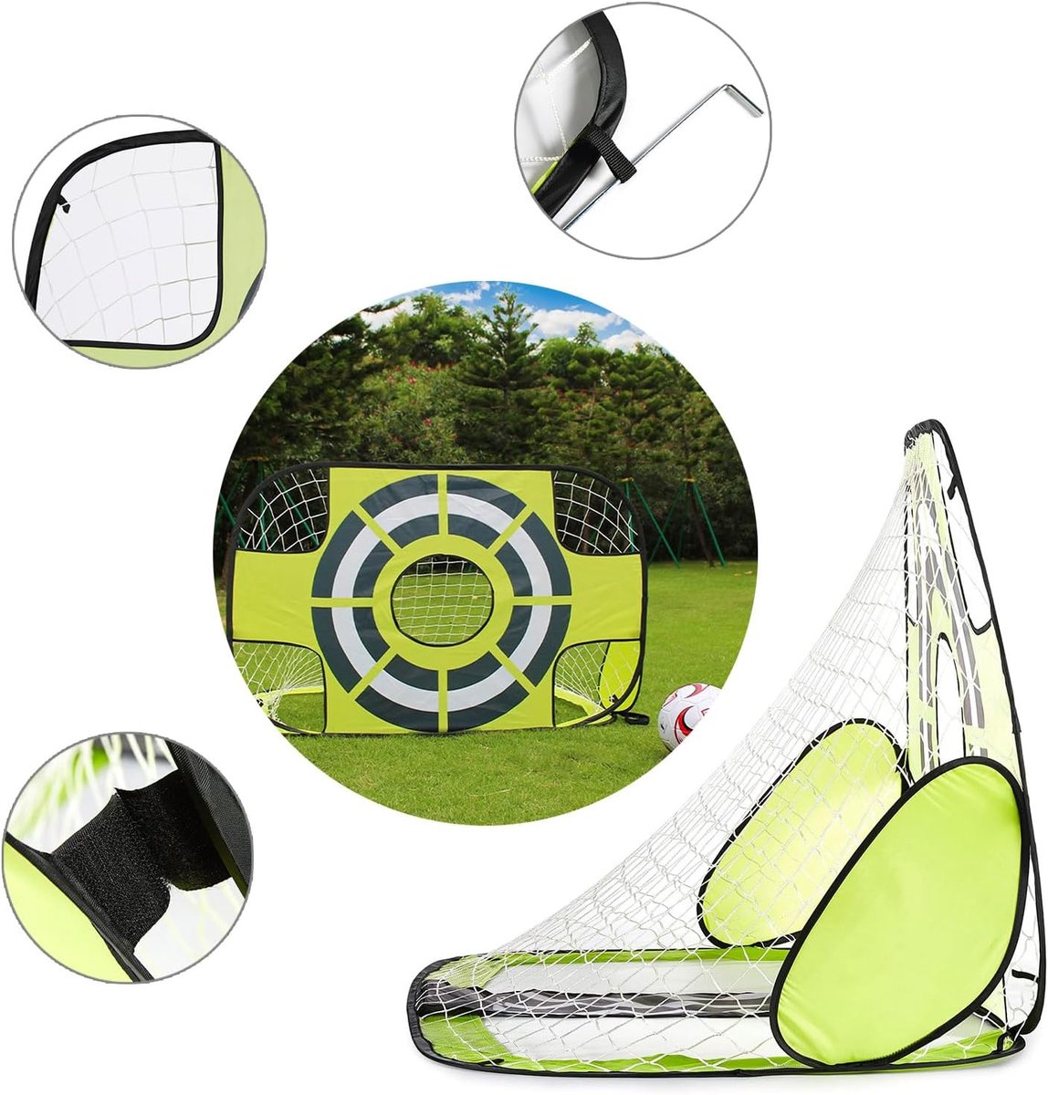 3 in 1 Football Goal Posts Kids Poped Up Goal for Children Targets Goal Net Foldable Soccer Goal Net Football Training