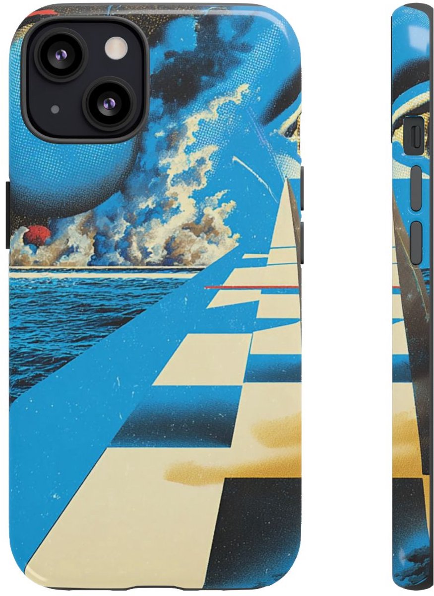 Surrealistische Geometrische Oceaanscène – Telefoonhoesje Geschikt voor iPhone 13