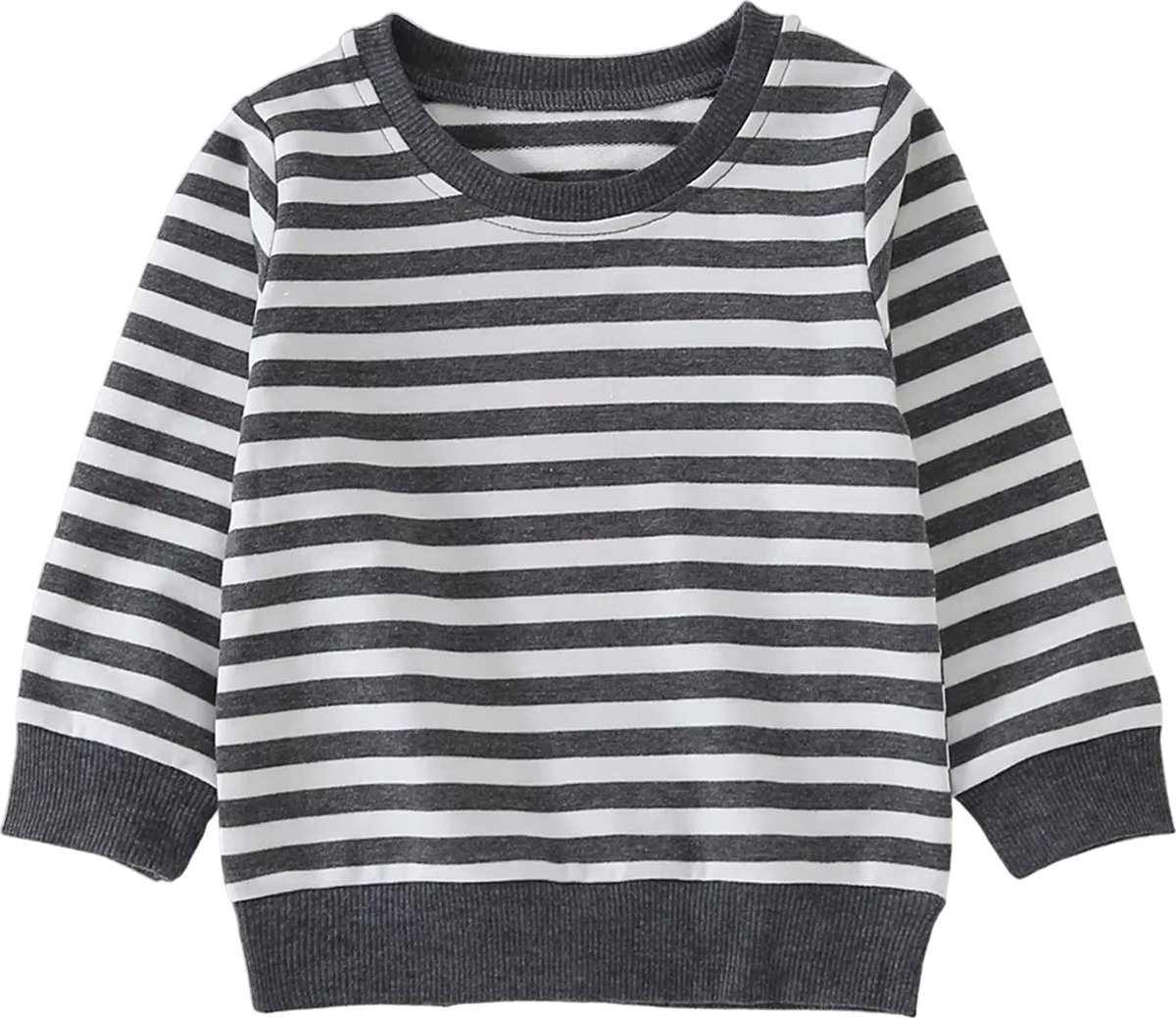Gestreepte Baby Trui - Streepjes - Zwart - Wit - Kind - Jongen - Meisje