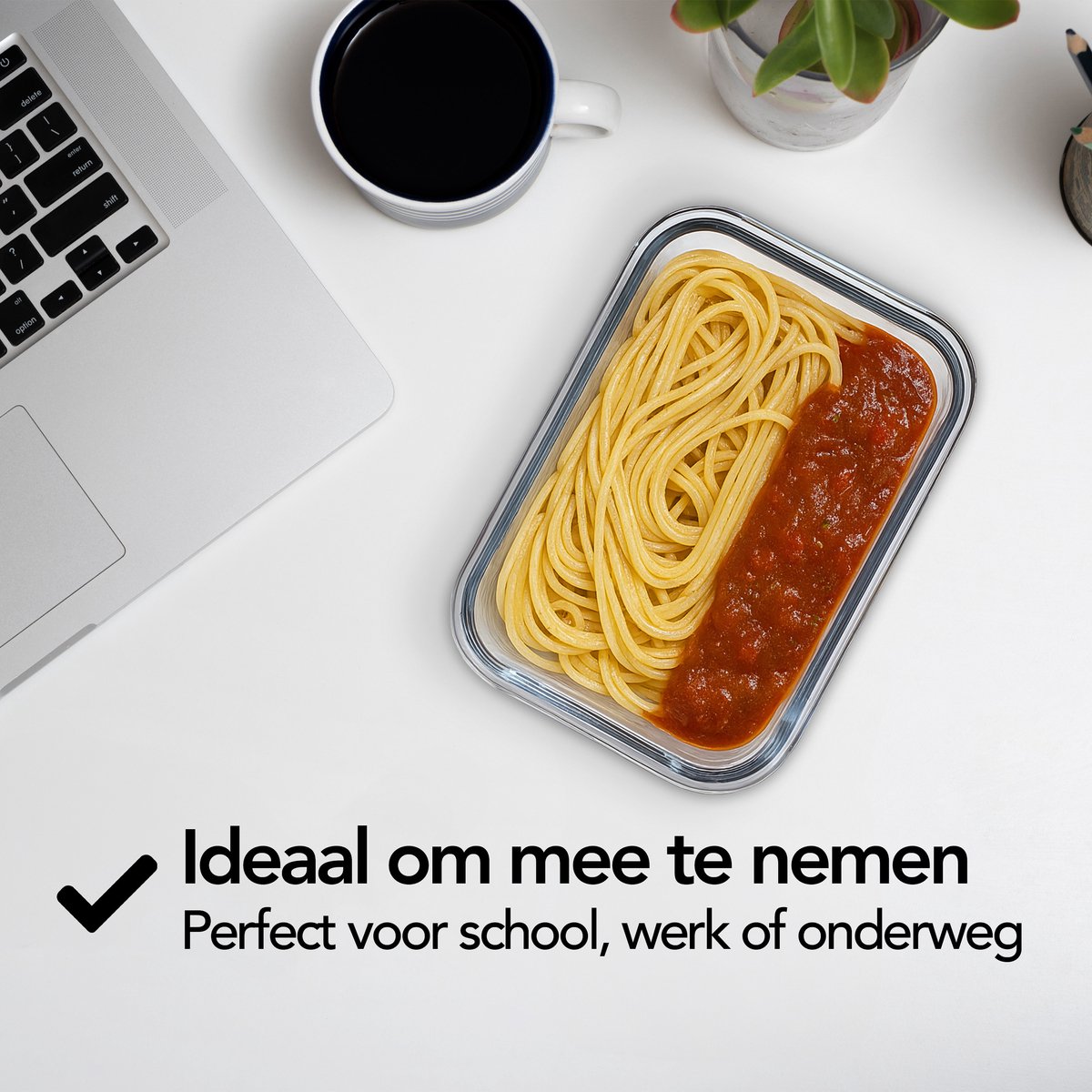 Aviro Vershoudbakjes Glas - 6 Stuks - Meal Prep Bakjes - Vriezer, Magnetron & Oven Bestendig - BPA Vrij - Luchtdicht - 1L — afbeelding 6