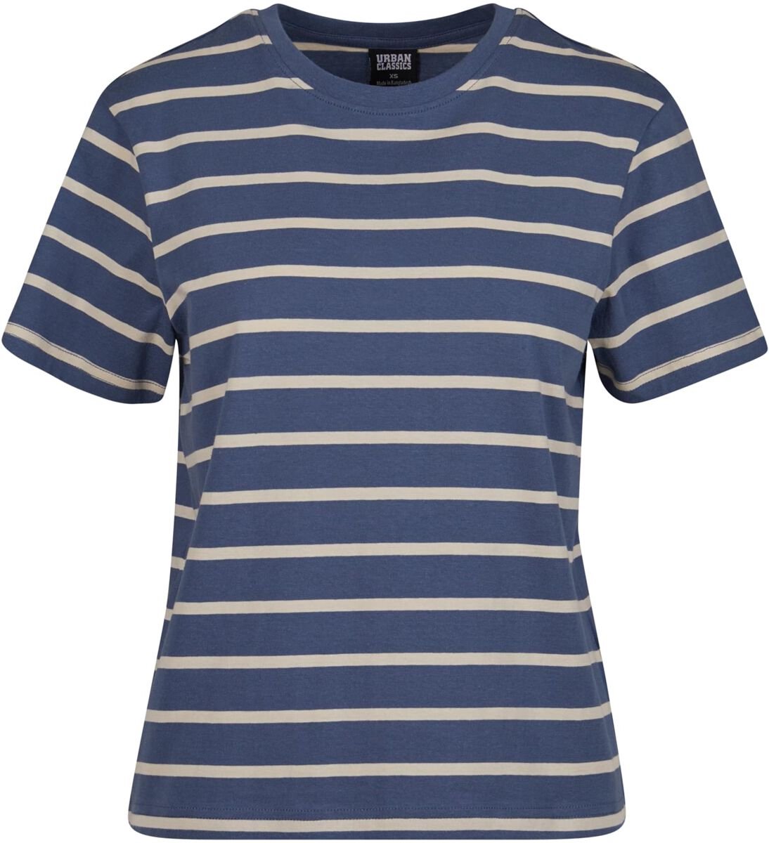 Urban Classics Striped Boxy Tee Dames T-shirt – XS Blauw
