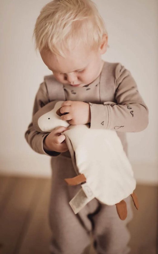 Saga Copenhagen - Knuffeldoekje Penny Pinguïn - Fopspeendoekje - Dove - 21x36cm - Organisch Katoen van Merkloos — afbeelding 2