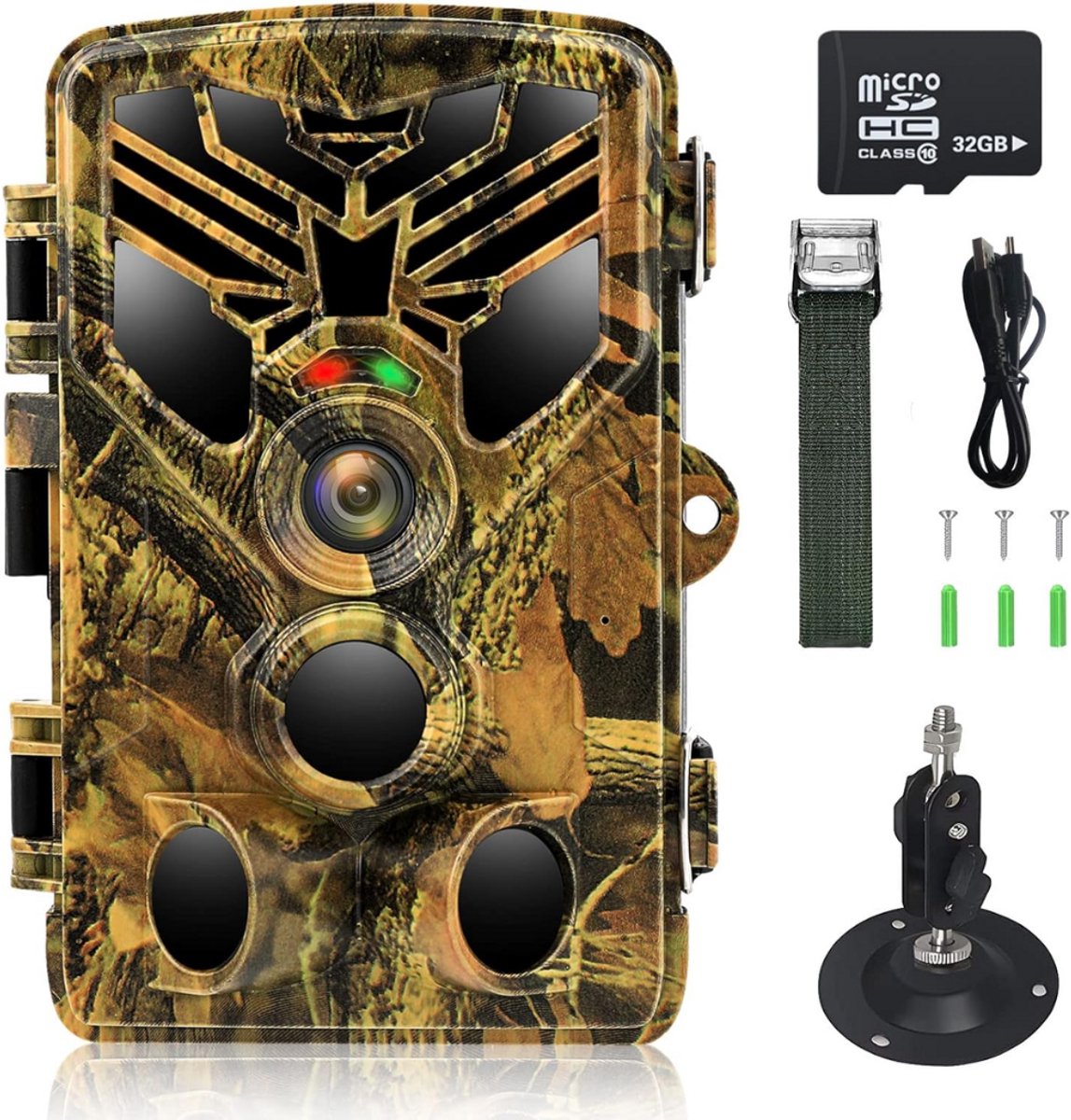 ZRSS® Wildcamera met Nachtzicht - Bewegingsdetector - 4K Ultra HD - Oplaadbaar - Waterdicht - Met 32GB SD-kaart